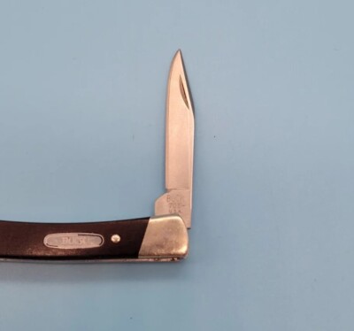 BUCK USA 705 PONY POCKET KNIFE - DATED 1992 WOOD HANDLE 2 PLAIN