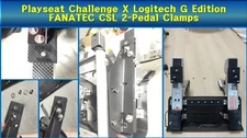 Playseat Challenge X Logitech G Edition Fanatec CSL 2-Pedal(DD Pro) Clamps Mount