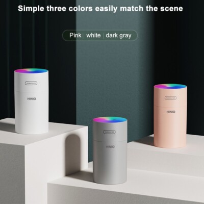 Car Humidifier Air Purifier Freshener Led Aroma Essential Oil Diffuser 270ml