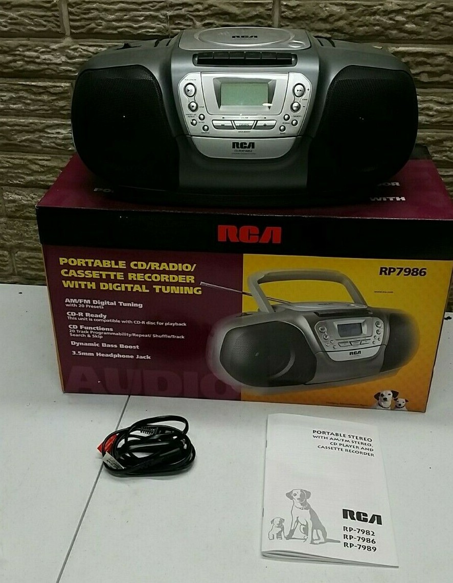 Rca Rp 8593 NEW IN THE BOX RCA RP-7986 Portable CD/Cassette/Radio Player BOOMBOX | eBay