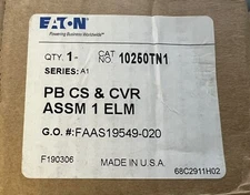 EATON CUTLER HAMMER 10250TN1 Single Unit Pushbutton Station Enclosure