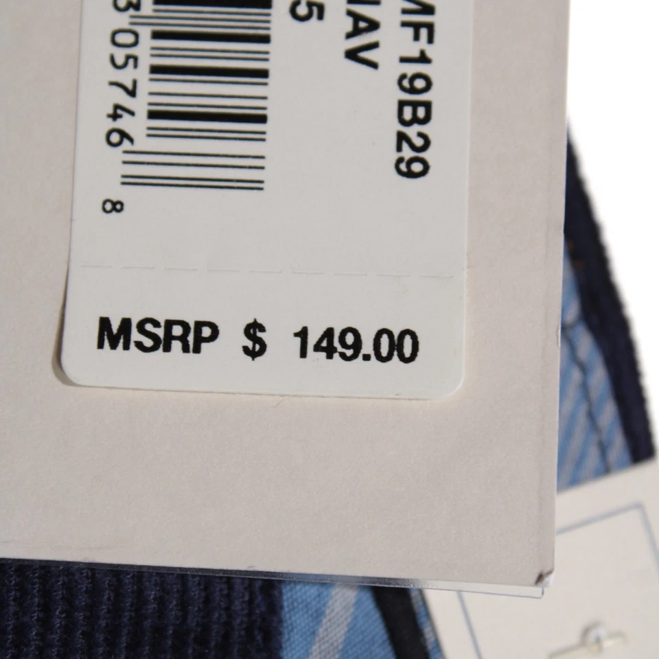 Calça jeans Peter Millar nova com etiquetas 5 bolsos corte tamanho 35 EUA em mistura de algodão azul sólido - Imagem 4 de 4