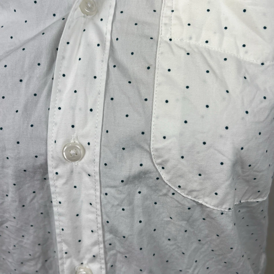 Top KMJ Quarantini Abotonado Talla XS Blanco Lunares Boyfriend Fit Kate McHale Foto 3 de 4