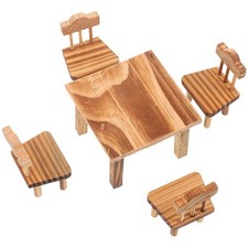  Miniature Furniture Emulational Set Table Toy Chinese Style Chairs