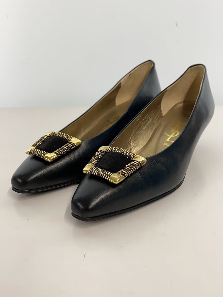 Yves Saint Laurent Pumps Blk Leather Jlz82 thumbnail 2