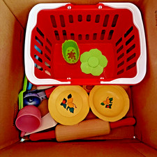 Huge Vintage Play MIXED Lot CDI Play Kitchen Accessories Bowls Plates FUN KIDS