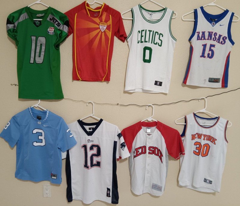 Lot of 36 Sports Jerseys Mixed Teams Youth Kids Small to XL Mahomes Brady Tatum