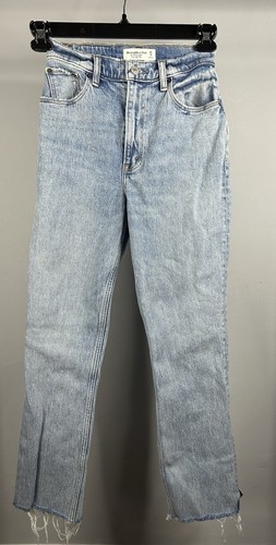Abercrombie & Fitch 90’s Straight Ultra High Rise Jeans Women’s Size 0 (25x28) - Picture 1 of 6