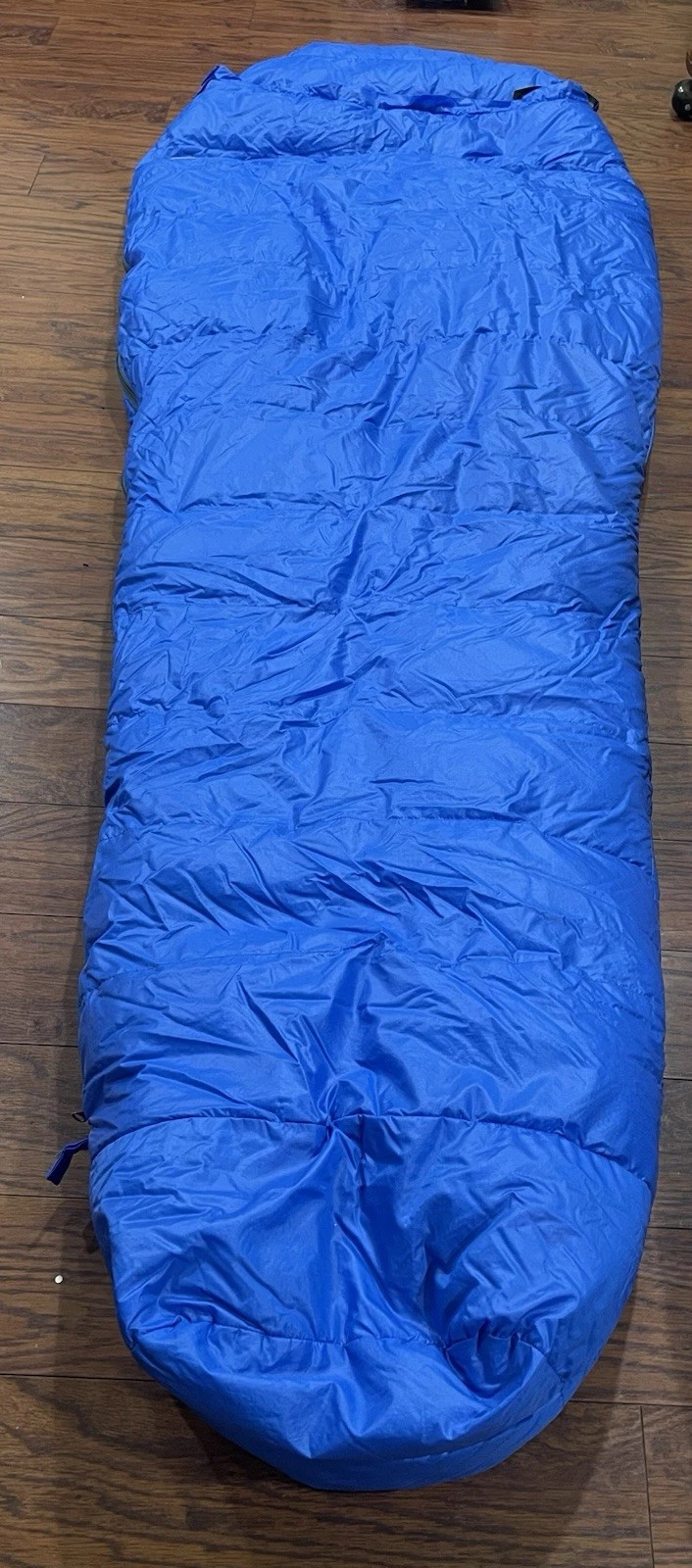 Vintage The North Face Blue Down Sleeping Bag USA Made Mummy Style Camping Hikin