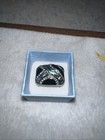VTG/modern Silver Tone Rhinestone & Abalone Shell Ring Sz 7.5.  L — photo 8