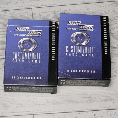 1994 Star Trek Next Generation CCG 2 Box Starter Set - White Border / Limited 