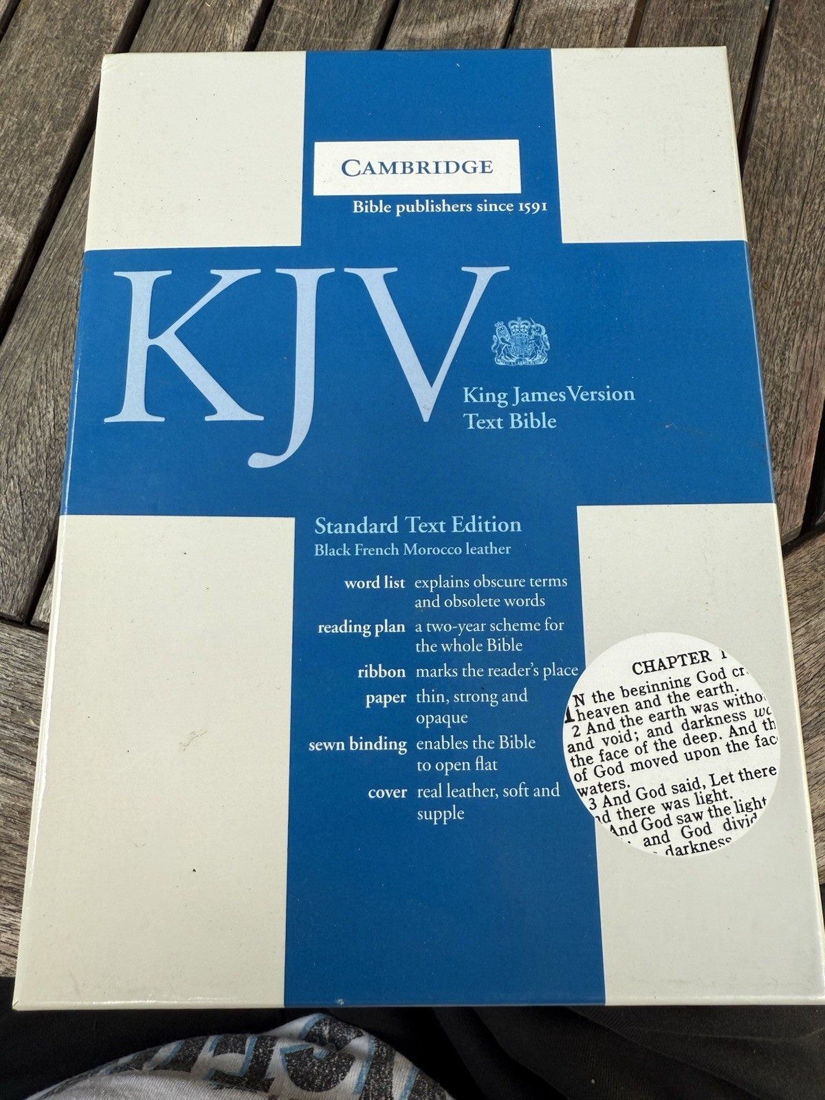 Cambridge KJV Standard Text Edition (Emerald, French Morocco, Lies Flat & VGC!