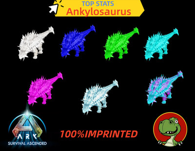 Ark Survival Ankylosaurus  100% Imprinted Top Stats Eggs PVE ASA Xbox/PC/PS5