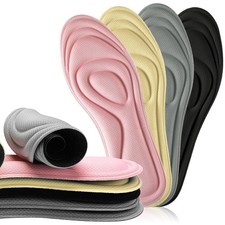 8 Pairs 3D Shoe Insoles Inserts Women Men, Sponge Insoles Replacement Innerso...