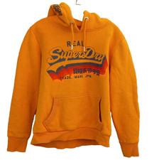 Superdry Orange "Real Superdry" Hoodie, Fleece Lining Size US12. EU44