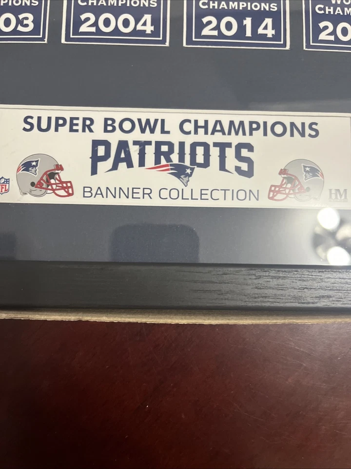 Highland Mint NFL New England Patriots 6 veces Super Bowl Championship Banner Foto 4 de 4
