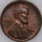1945-S Wheat Cent, Uncirculated with Select Natural Toning As Shown [SN02]