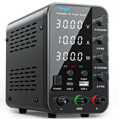 DC Power Supply Variable, 30V 10A Bench Power Supply with Encoder Coarse & Fine 