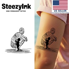 SteezyInk temporary tattoo Reflection last upto 2 weeks 4 x 4 inch