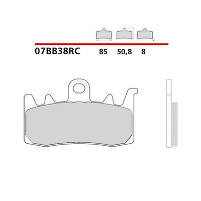 BREMBO KIT PASTIGLIE FRENO ANT. MONTA SU DUCATI SCRAMBLER 1100 SPECIAL 18-20-07B
