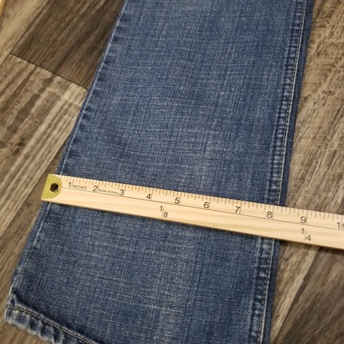 River Island Jeans Size 10 relaxed bootleg boyfit mid wash buttons Y2K - Picture 4 of 16