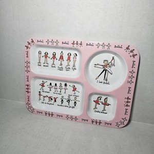 Baby Cie Ballerina Styled Melamine Sectioned Plate