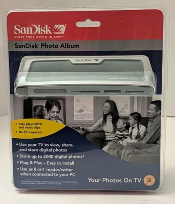 SANDISK Shoot & Store Digital Photo Album/Card Reader SDV2-A (View Photos on TV)