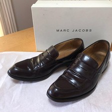 Marc Jacobs Leather Slip-On Moccasins Black Size 9