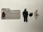 Vintage 1985 GI Joe Snake Eyes Action Figure V2 File Card, Timber & Accessories