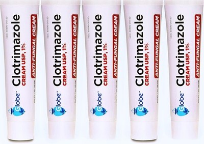5 Pack Anti-Fungal Cream Cure Athletes Foot, Jock Itch,Compare to Lotrimin AF 1%