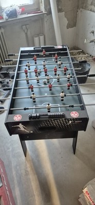Carromco 1. FC Kaiserslautern Tischkicker schwarz/grau Hohlstangen, Zähler