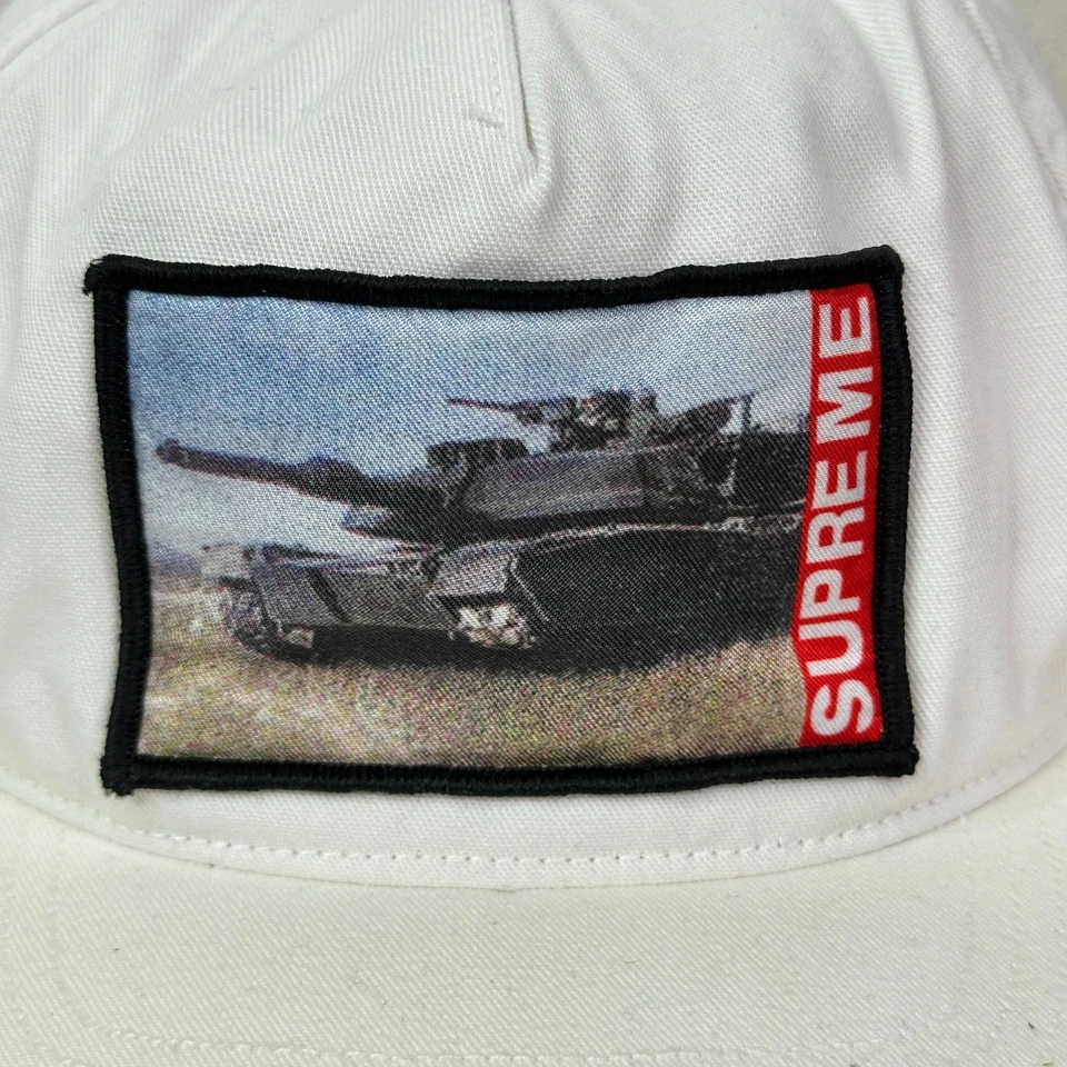Supreme Tank Parche Snapback Blanco SS20H115 Auténtico Skateboarding Streetwear Foto 2 de 4