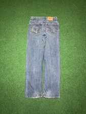 Levis 505 Vintage 90s 32x32 Regular Straight Leg Cotton Medium Wash Denim Jeans