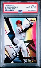 2018 Topps Finest Shohei Ohtani #100 Refractor Rookie RC PSA Authentic