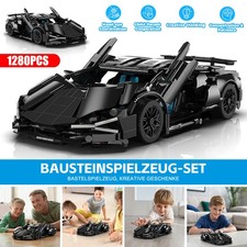 Technik Supersportwagen Bausteine Set1:14 Sportwagen Modell Bausatz Auto Schwarz