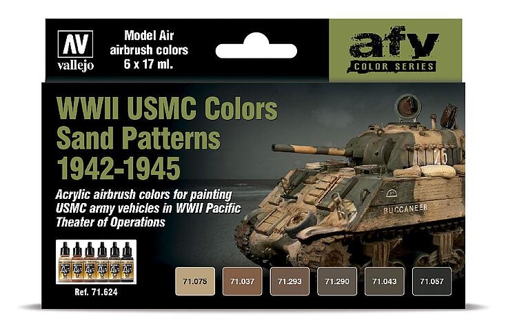Vallejo 71.624 - Paint Set, WWII USMC Sand Camouflage