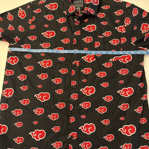 Box Lunch Naruto Uchiha All Over Print Button Up Shirt Size 2XL Black Red Cloud - Picture 9 of 10