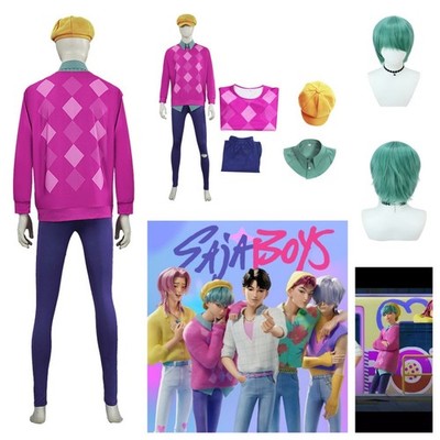 Korean Idol Baby Saja Bobby Cosplay Costume Hat Wig Bobby Stage suits Halloween