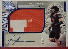 Xavier Restrepo 2025 Leaf Trinity BLUE Auto Autograph Patch 1/45