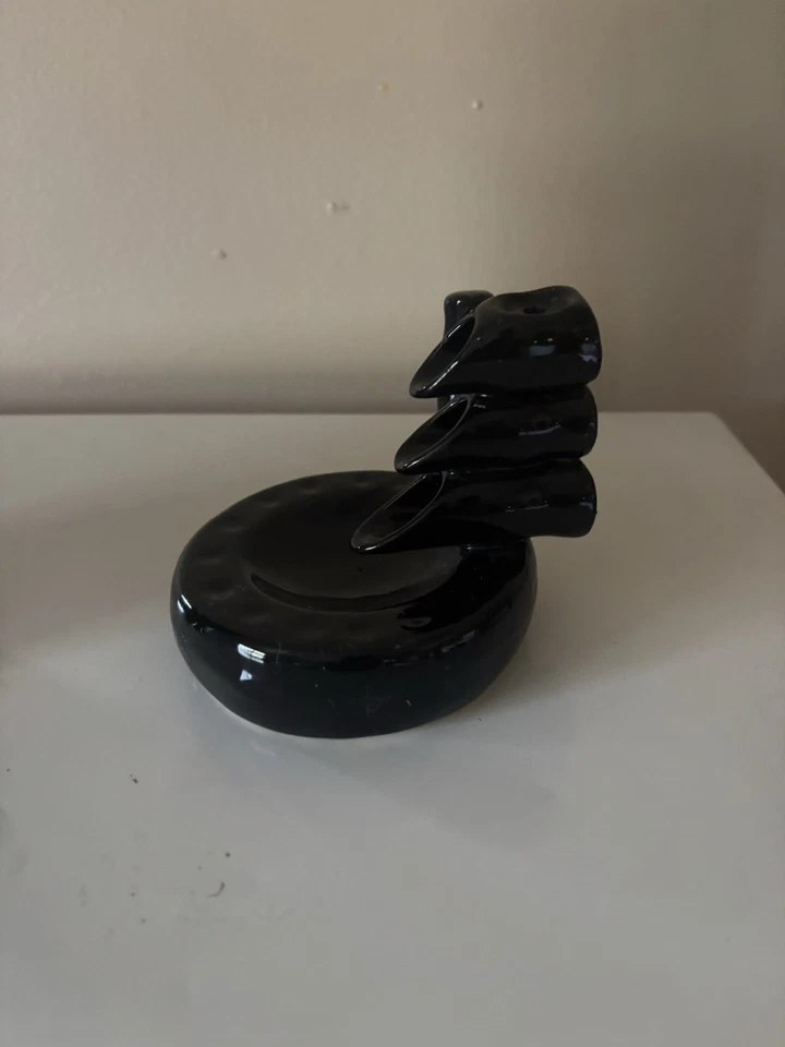 Ceramic Backflow Incense Burner Holder Black Waterfall + Incense Cones - Image 3 of 4