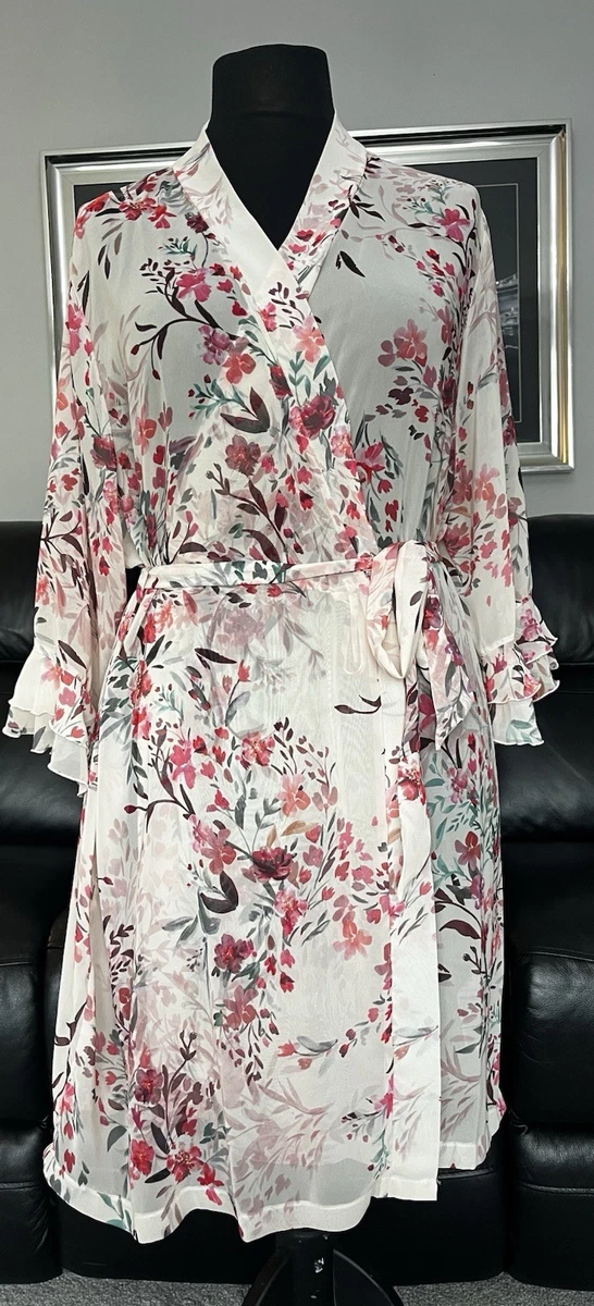 Robe Femme DEBENHAMS COLLECTION - Blanche Et Noire Tachetée, Taille 12, Tenue De Soirée, Occasion Très Bon état