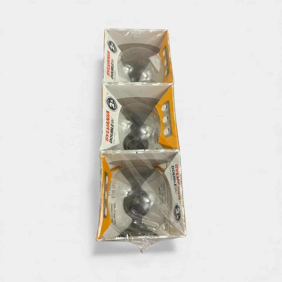 3-Pack Sylvania 40w 120v Double Life Clear Globe Light Bulbs Indoor G25 - Image 3 of 4