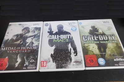 3 x Wii Spiel- COD MW3-COD Modern WareFare- Medal of Honor