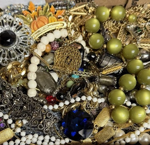 Vintage & Modern Some Signed Costume Jewelry Lot Full Small Priority Box # 3