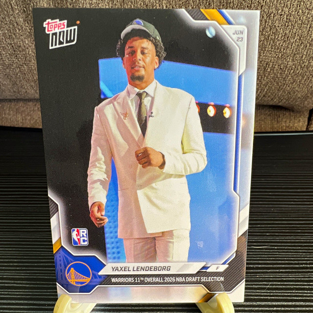 Topps Now 2026 Yaxel Lendeborg RC YLEN Golden State Warriors 2026 NBA Draft