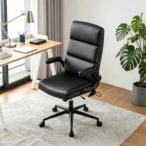 High Back Home Office Chair Executive Desk Task Computer Chair with Flip-Up Arms