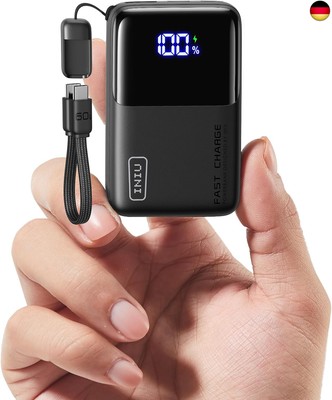 INIU Power Bank, 45W 10000mAh Mini Powerbank für Laptop, Mit Starkem USB-C 