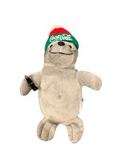 1997 Coca Cola Seal in Ski Cap 0114 Bean Bag Plush Stuffed Animal 8 in