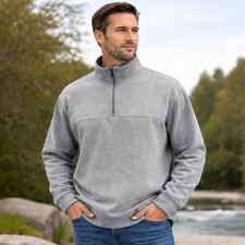 Columbia Sweatshirt Pullover Men  s XL Fleece 1/4 Zip Heather Gray Camping Golf