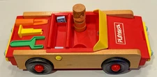 Vintage 1972 Playskool Take Apart Wood & Plastic Toy Car #483 - MISSING PARTS